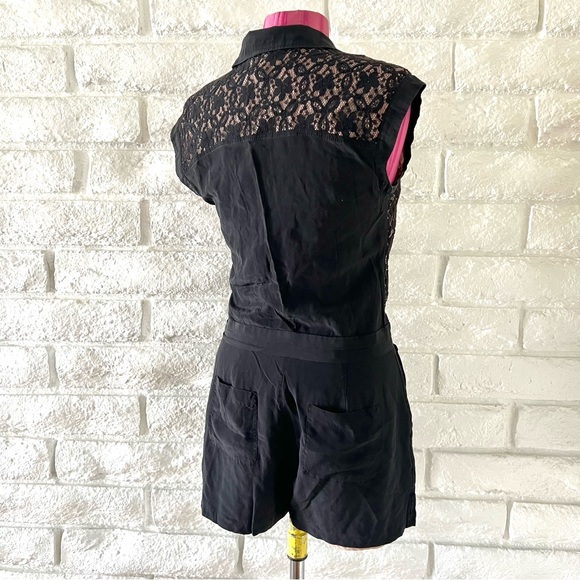 Marc by Marc Jacobs 'Leila' Silk Lace Overlay Black Romper Size 4 - Picture 4 of 9